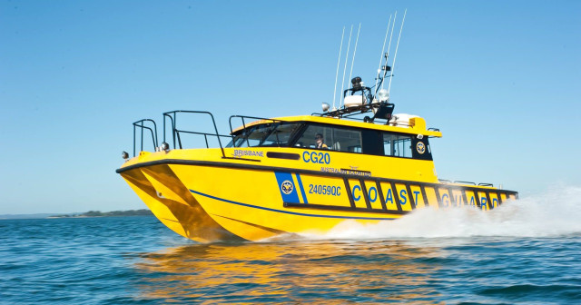 australian volunteer coast guard on water